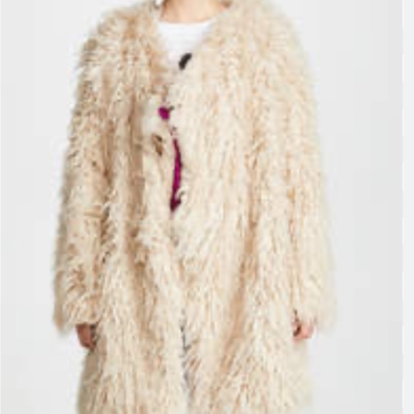 FREE PEOPLE FAUX FUR COAT - Picture 3 of 4
